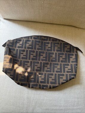 Fendi Brown/Black FF Logo Pouch